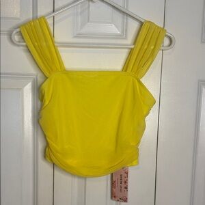 SHEIN Bright Yellow Crop Top